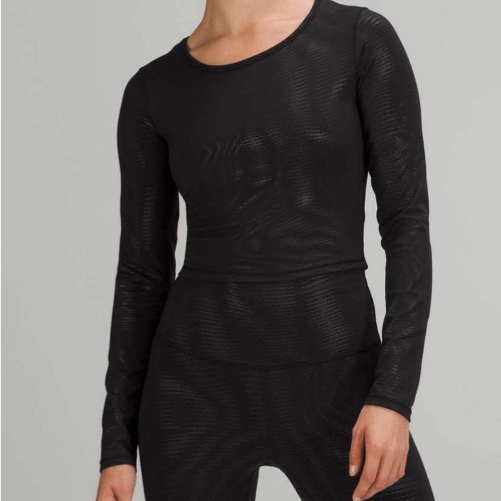 Lululemon Wunder Train Cropped Long Sleeve *Foil